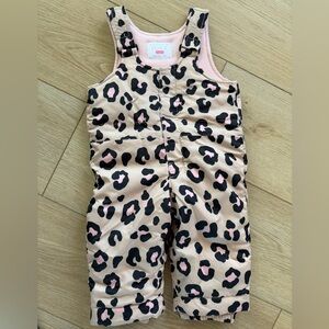 The Children's Place Pink Leopard Kid’s Snow Bib